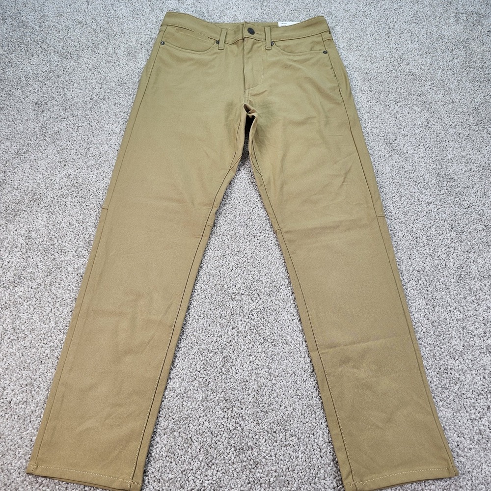 American Eagle Outfitters Mens 28x30 Airflex+ Slim Active Pants Tan Khaki